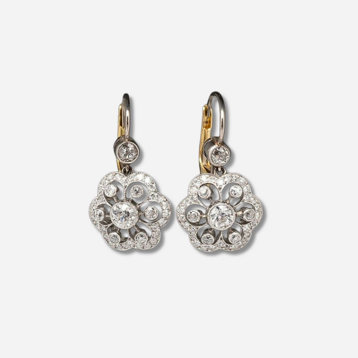 Mandala Vintage crystal earrings