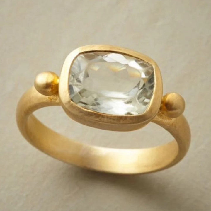 Vintage blue crystal ring