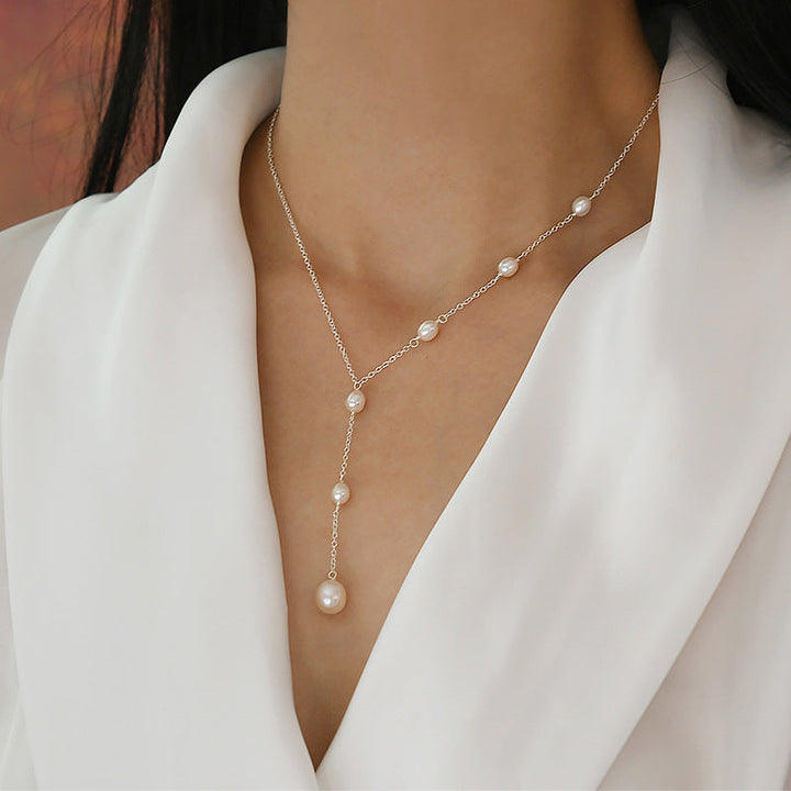 Vintage Pendant Pearls Necklace